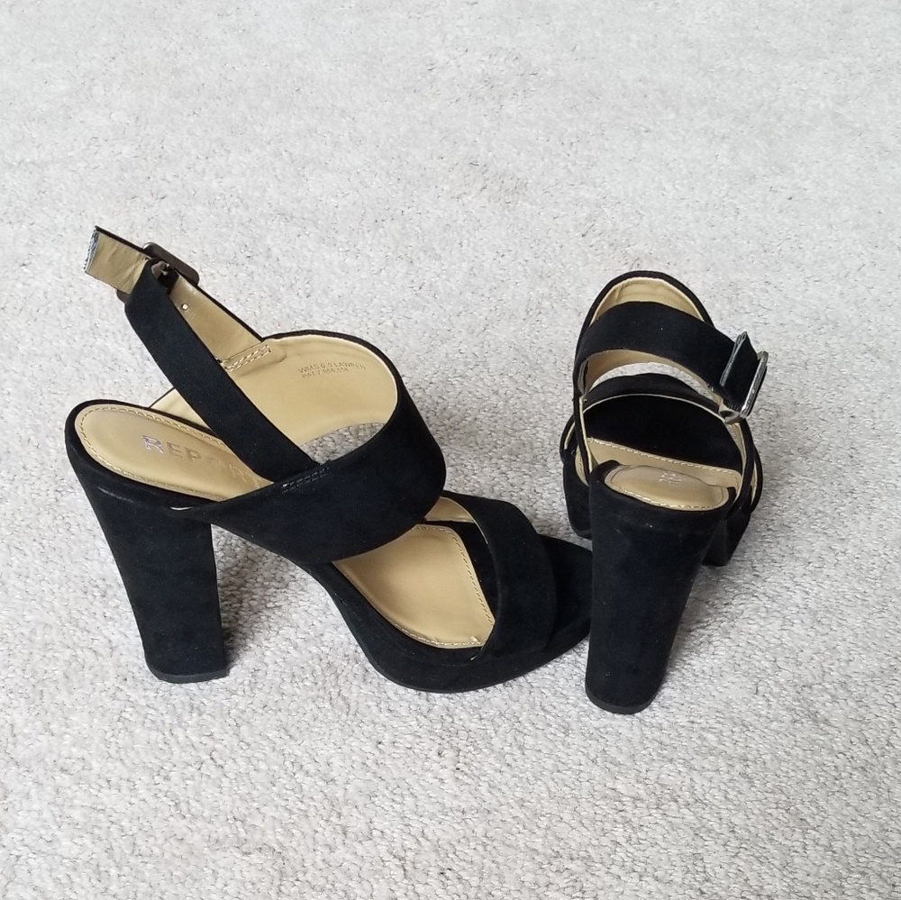 Report Black Ladia Platform Heels